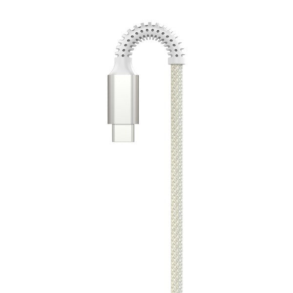 كيبل Celeris Power Ac من ليزل USB-A إلي USB-C مضفر بالأقمشة 1.2 متر | أبيض كيبل Celeris Power Ac من ليزل USB-A إلي USB-C مضفر بالأقمشة 1.2 متر | أبيض